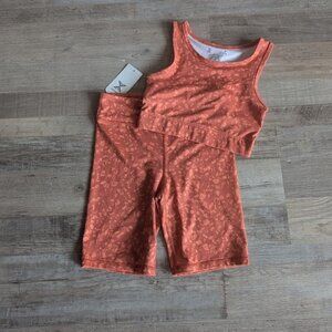 NWT Xersion 2-Piece Crop Top & Biker Shorts Set Child 7/8